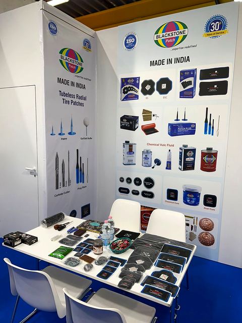 Inside the Blackstone Rubber stand, Autopromotec Bologna 2022