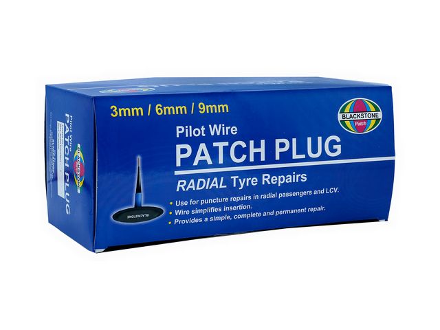 Box of Blackstone pilot wire patch plugs, 3, 6 and 9 mm