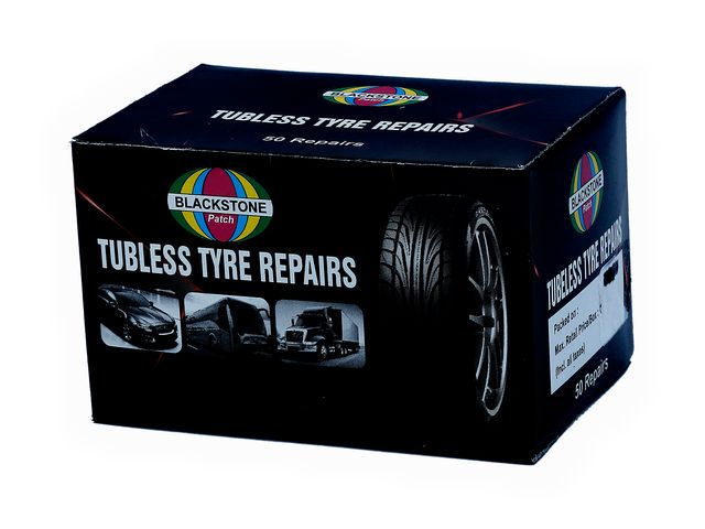 Box of Blackstone tubeless tyre repairs, 50 repairs