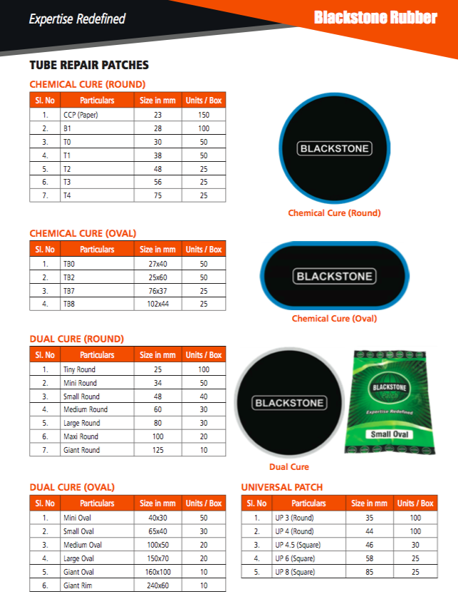 Blackstone tube repair patches